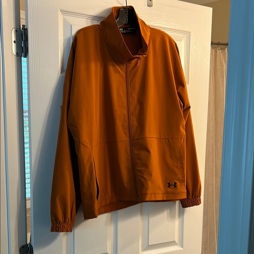 Under Armour Orange Windbreaker Lightweight Jacket